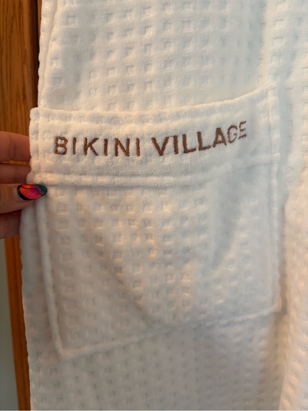 Bikini Village Women's White Waffle Robe